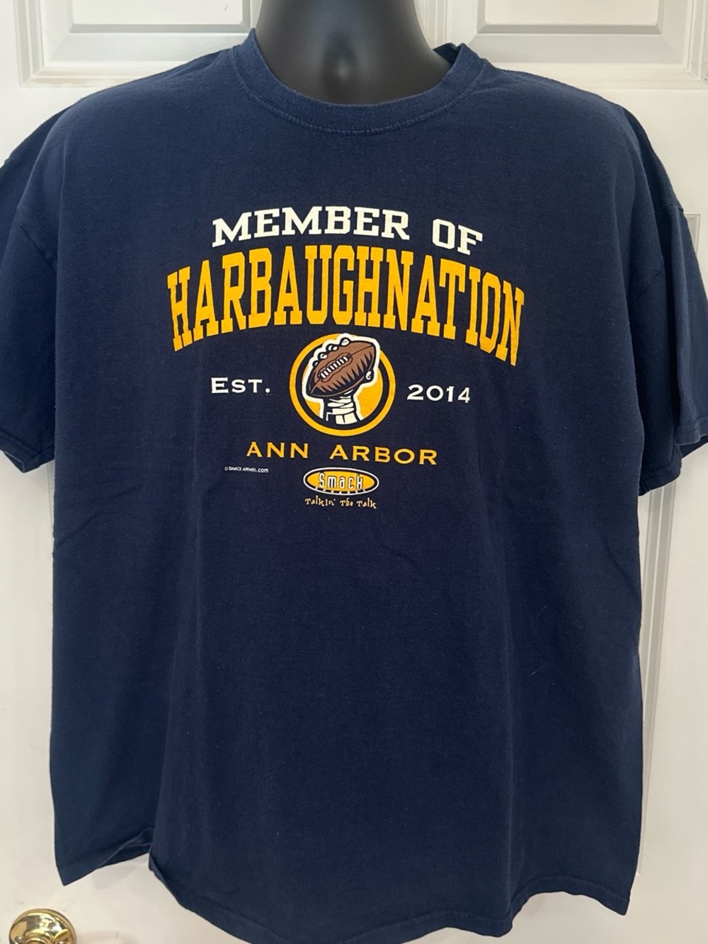 University of Michigan Retro Member of Harbaughnation Ann Arbor Graphic Tee